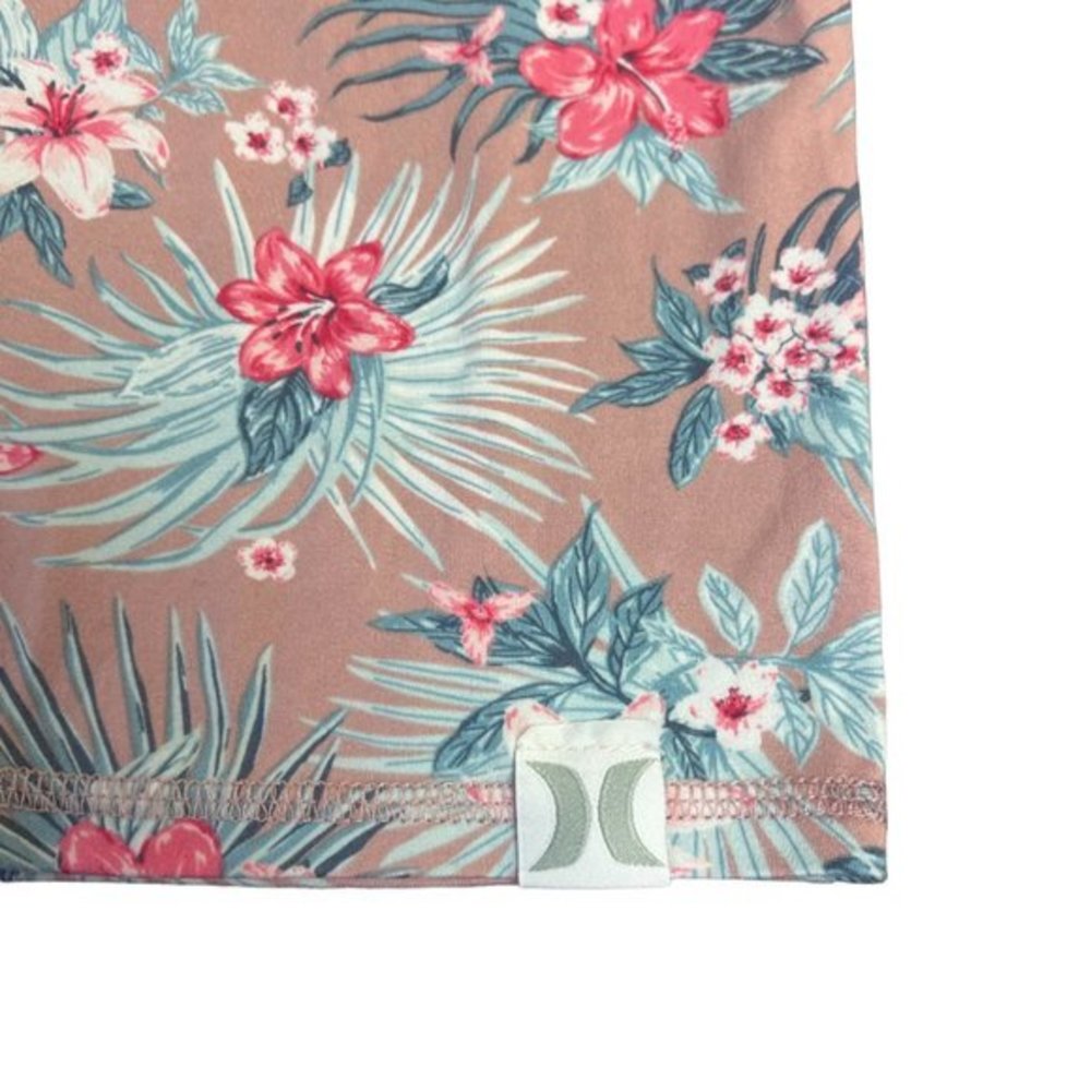 Women's NWOT Hurley Tropical Floral Scoop Neck Long Sleeve Lounge Top S - Picture 4 of 5